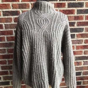 NWT Aerie High Neck Gray Sweater